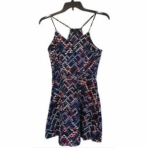 BANANA Republic Geometric Print Halter Neck Mini Dress Size 8